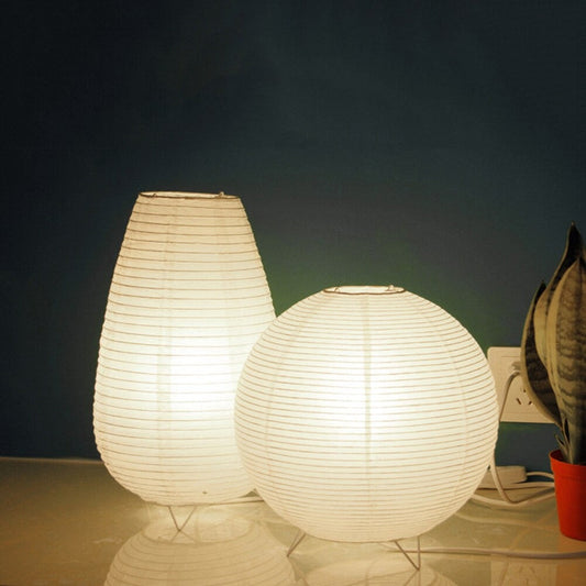 Japanese paper lantern bedside lamp