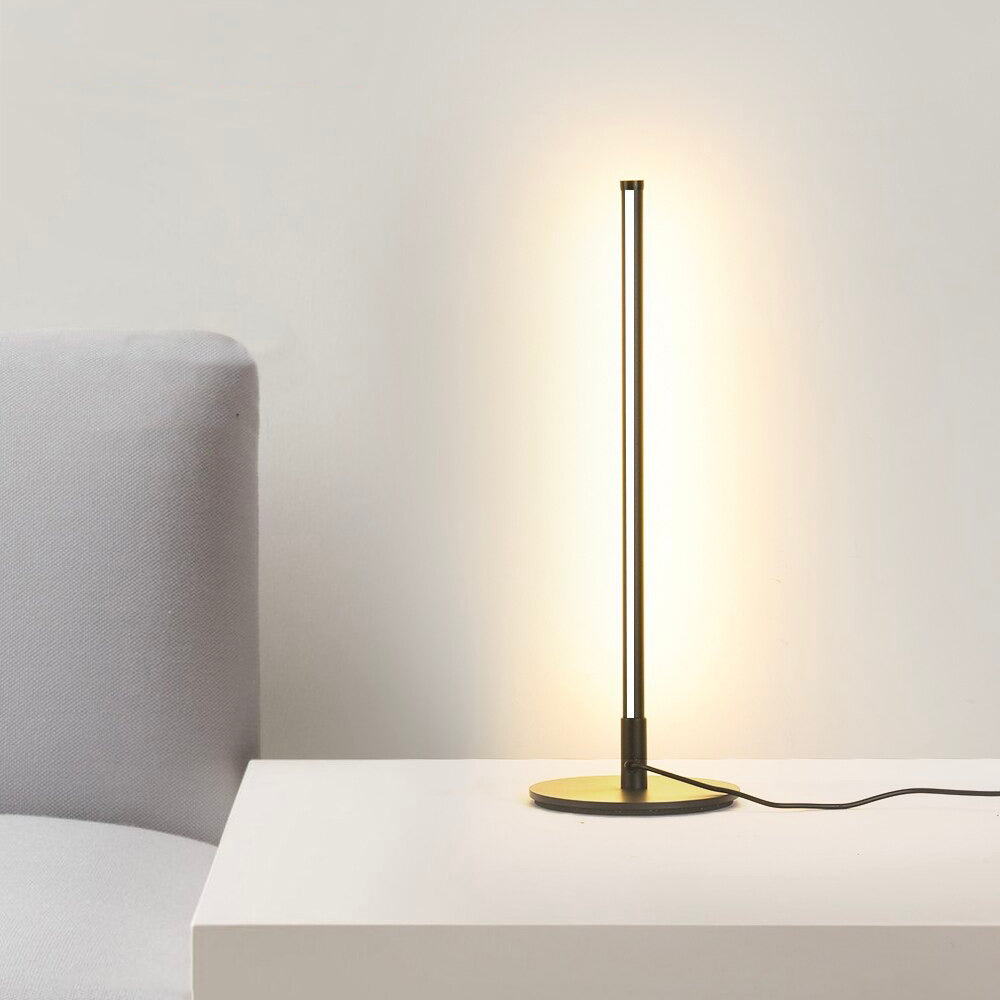 LED black bedside lamp