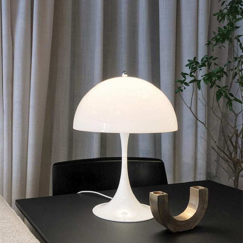 Modern mushroom shaped bedside lamp