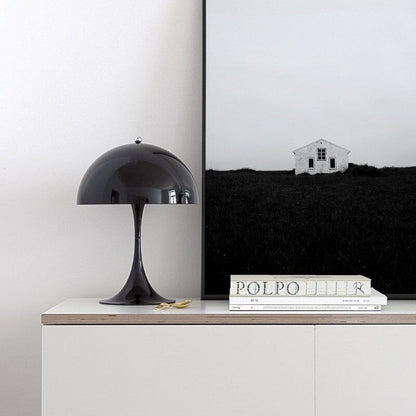 Modern mushroom shaped bedside lamp
