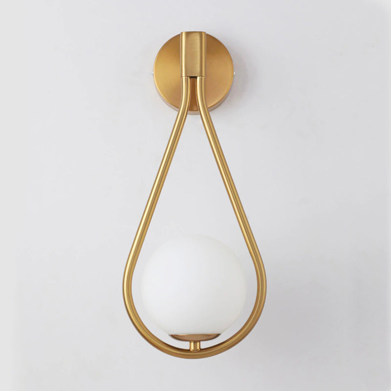 Golden metal ball wall bedside lamp