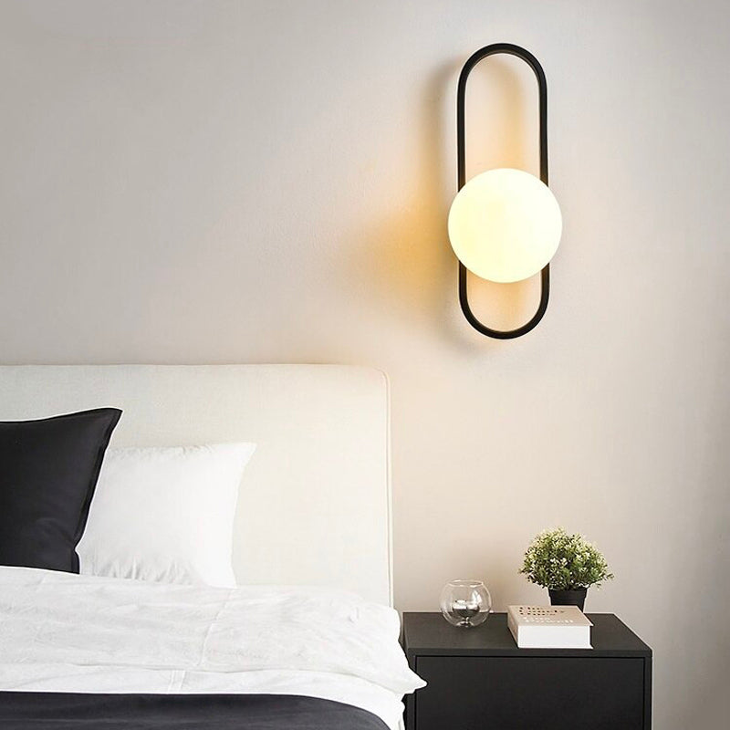 Circular design wall bedside lamp
