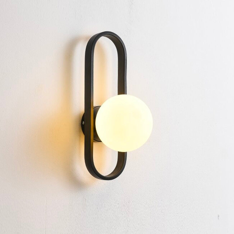 Circular design wall bedside lamp