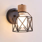 Cage industrial wall bedside lamp