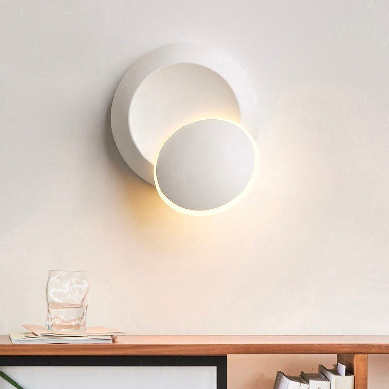 Rotating LED wall bedside lamp