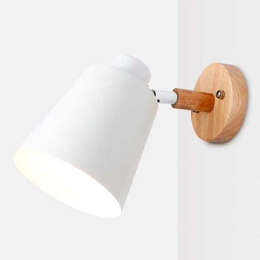 Wooden modern wall bedside lamp