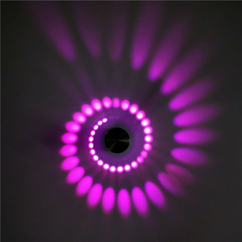 Spiral wall bedside lamp