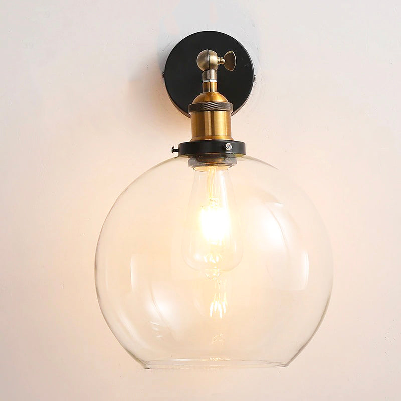 Vintage glass wall bedside lamp