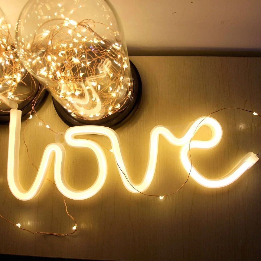 LOVE neon light bedside lamp
