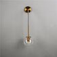 Glass hanging wall bedside lamp